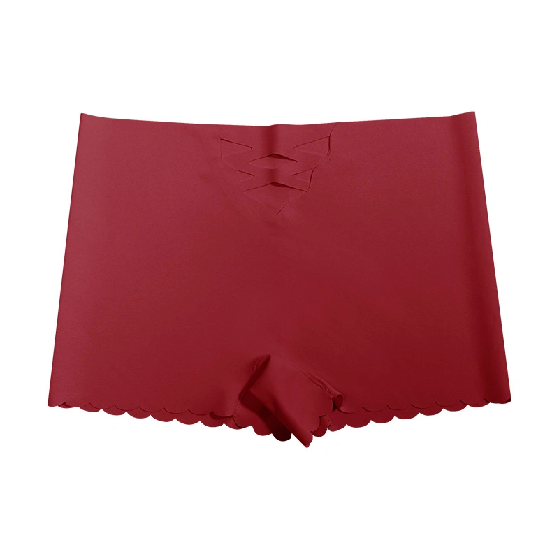 Seamless Cotton Silk Felling Thongs Women Underwear Low-Waist Soft Boxer Shorts