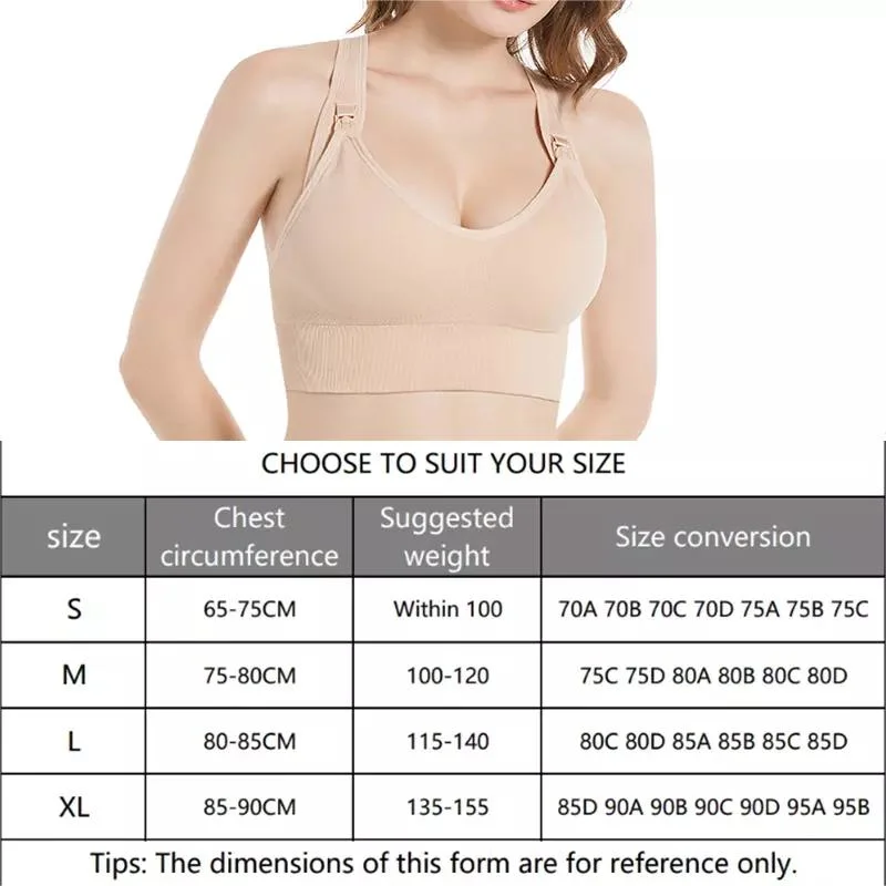 Seamless Upper Open Buckle Beauty Back Pregnant Women Nursing Maternity Sports Bra