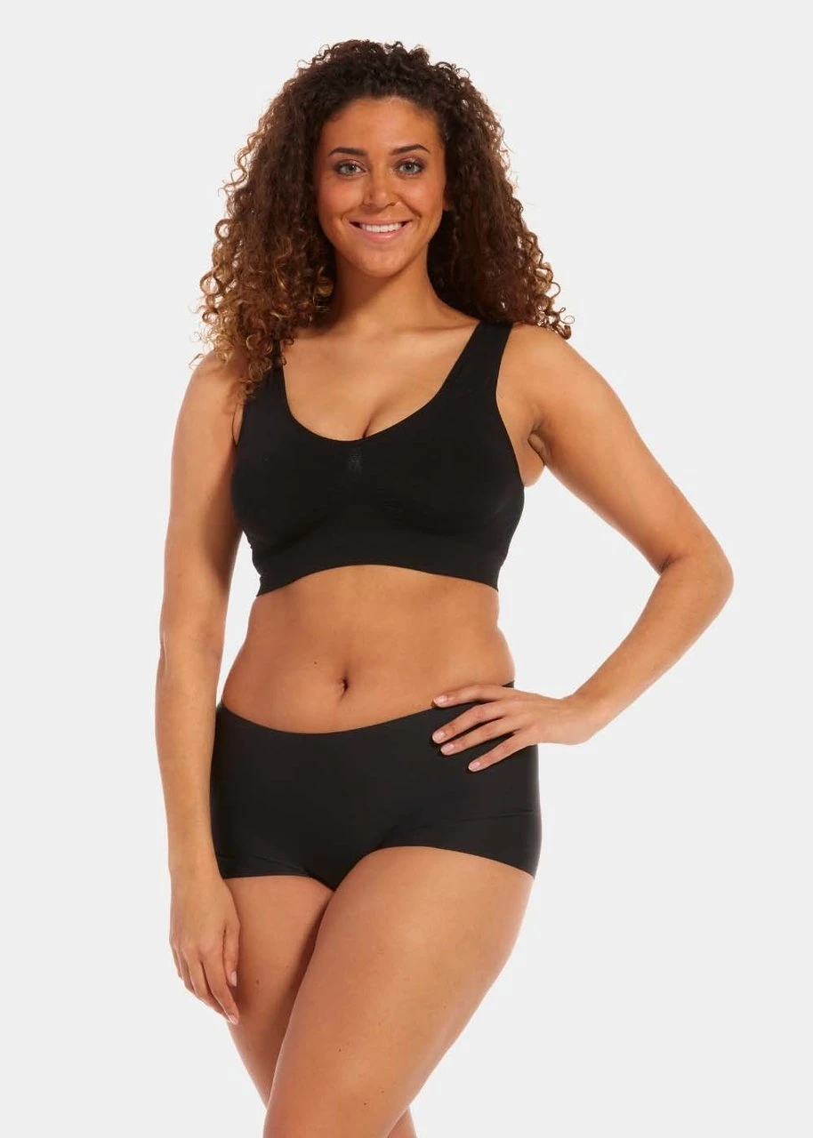 Black New Women′s Antibacterial Briefs Breathable Briefs