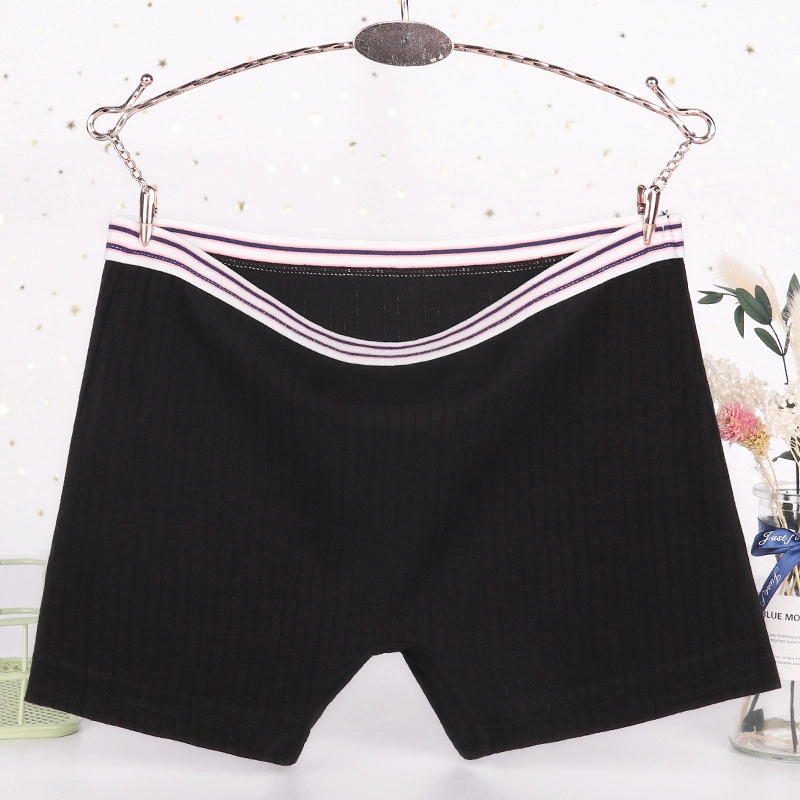 Antibacterial High Waist Women′ S Boxer Briefs Fat mm Flat Leg Shorts