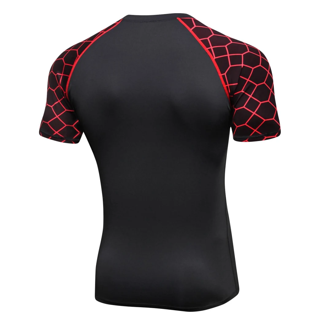 Free Sample Men Short Sleeve Quick-Dry Sports Wear Gym Wear Yoga Top Drop Shipping