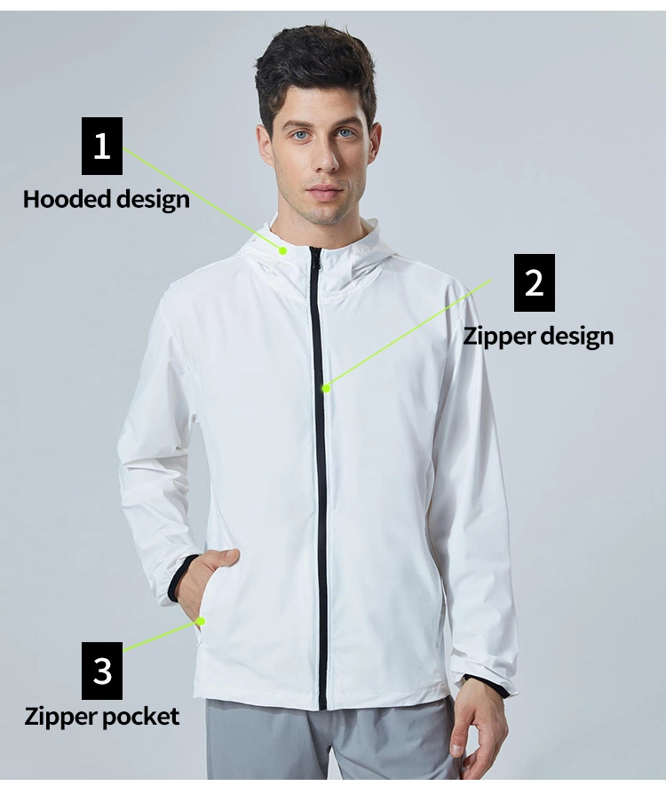 Men′s Windproof Sport Jacket Outdoor Workout Windbreaker Jackets Quick Dry Men Running Jacket