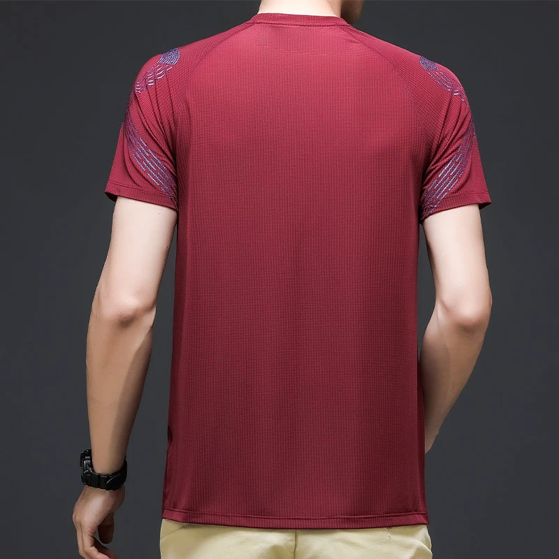 Free Sample Wholesale Men Tshirt Custom High Quality Short Sleeve Round Neck Fashion Drop Shipping