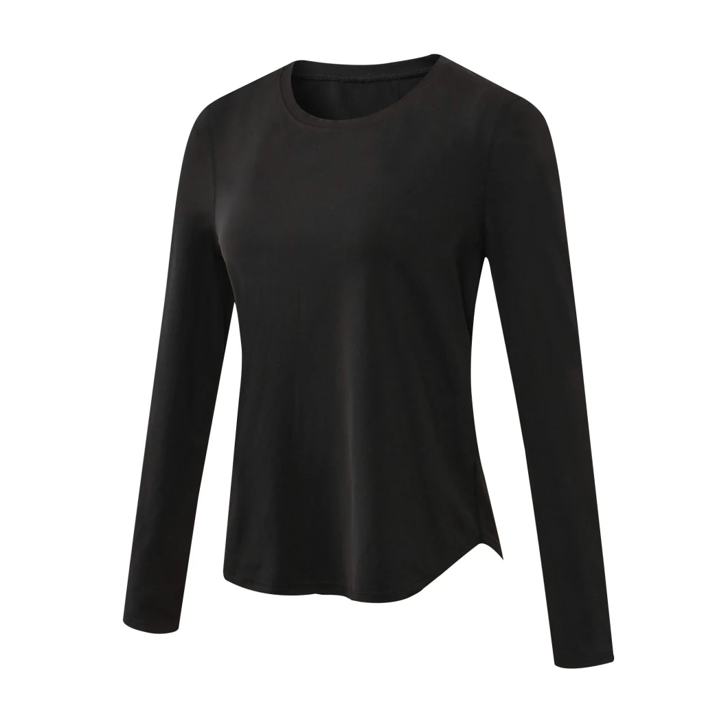 Free Sample Women Sport Workout T-Shirt Fitness Tight Female Blouse Running Sportswear Long Sleeve Gym Yoga