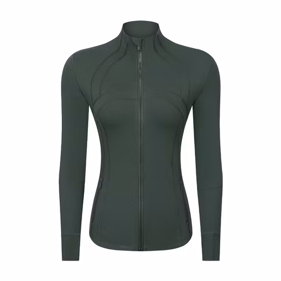 Winter Neue Jogging Fitness Jacke Damen Slim Stretch Sportjacke Reißverschluss Laufen Lange Ärmel