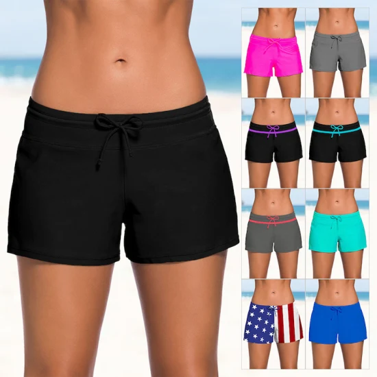 Amazon Ebay Quick Dry Summer Damen-Schwimmunterwäsche, Stretch-Strand-Boardshorts für Damen, Badehose, Badebekleidung, kurze Höschen, Strandkleidung