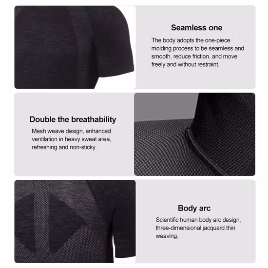 Nahtloses Sport-Kurzarmshirt für Herren