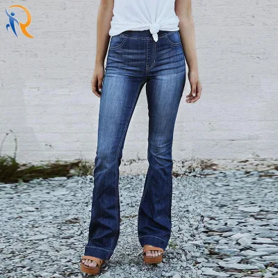 Fabrikgefertigte Damenjeans mit hoher Taille, schmale Damen-Denimhose mit weiblicher Waschung, JKT-265